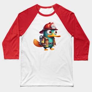 Platypus Firefighter Baseball T-Shirt